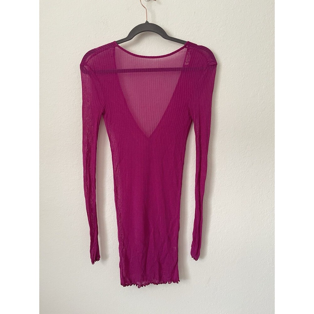 Intimately Free People OB1934629 Women's Sz XS Fuschia Sheer Luck Nightee $88 - Picture 2 of 10